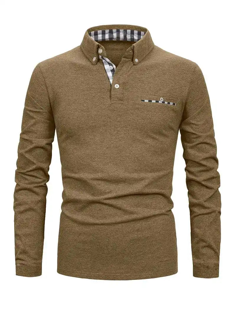 POLO LONG À MOTIF GÉOMÉTRIQUE POUR HOMMES