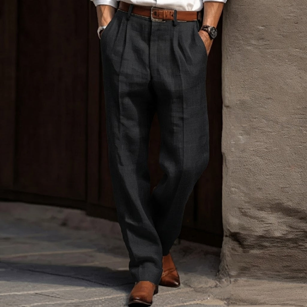 Pantalon Lorenzo coupe droite décontractée