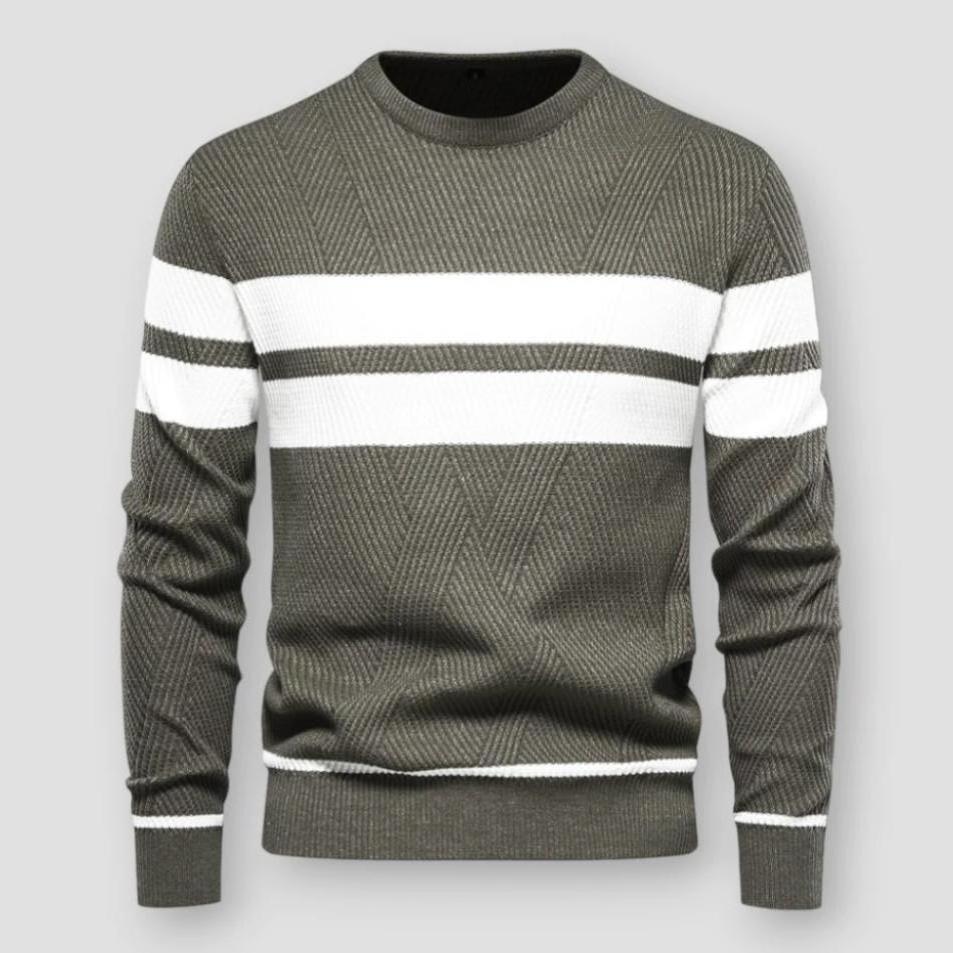 PULL EN MAILLE À RAYURES POUR HOMMES