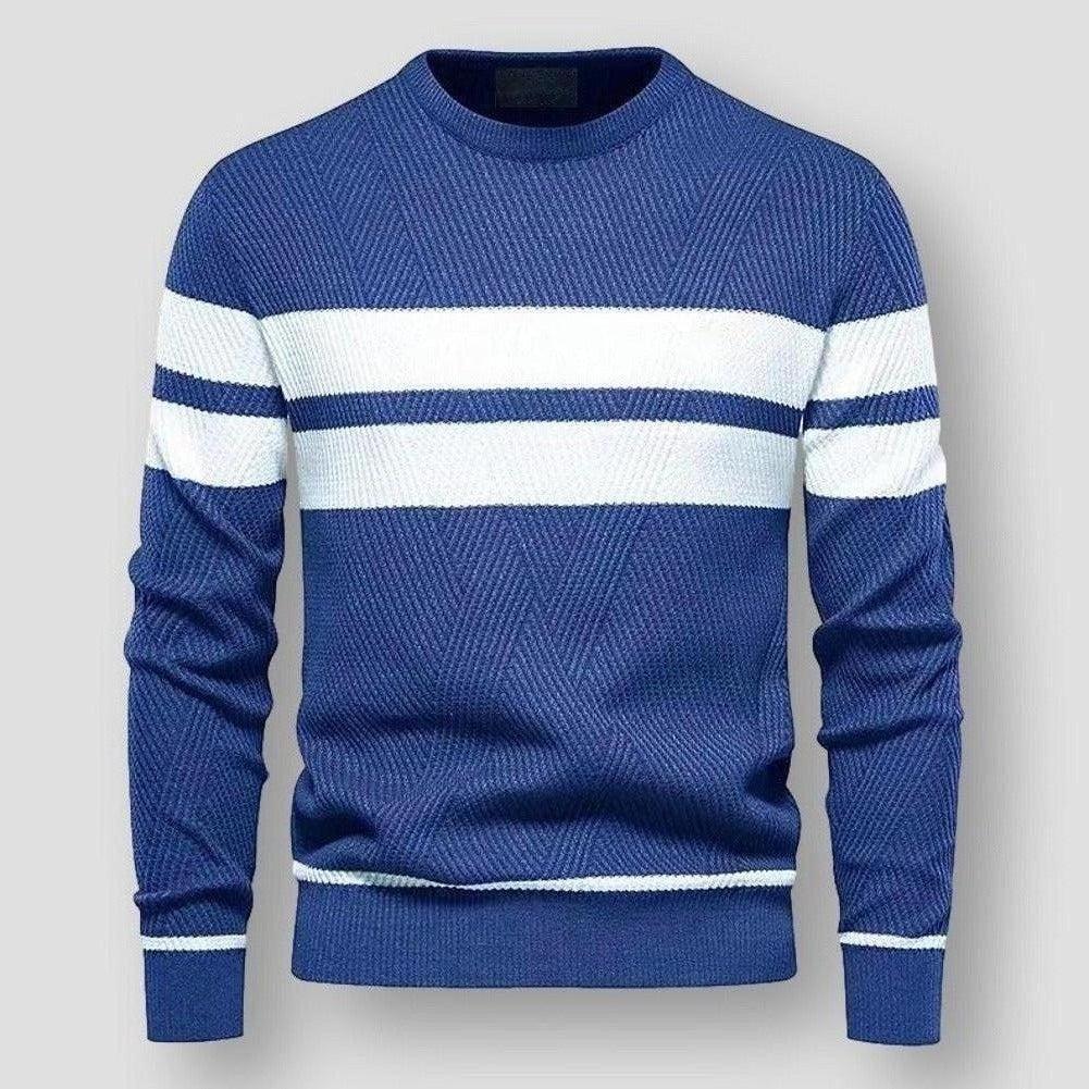 PULL EN MAILLE À RAYURES POUR HOMMES