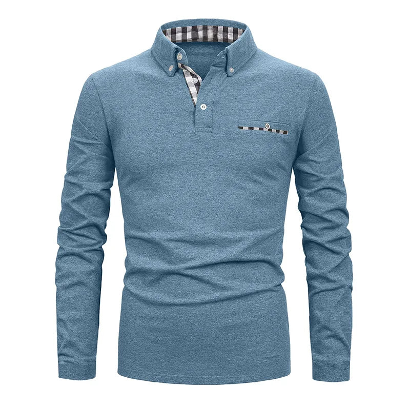 POLO LONG À MOTIF GÉOMÉTRIQUE POUR HOMMES