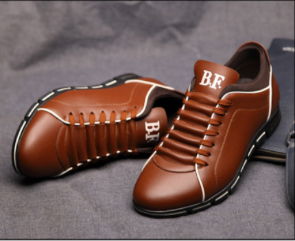 Sneakers Homme en Cuir PU, Semelle Plate