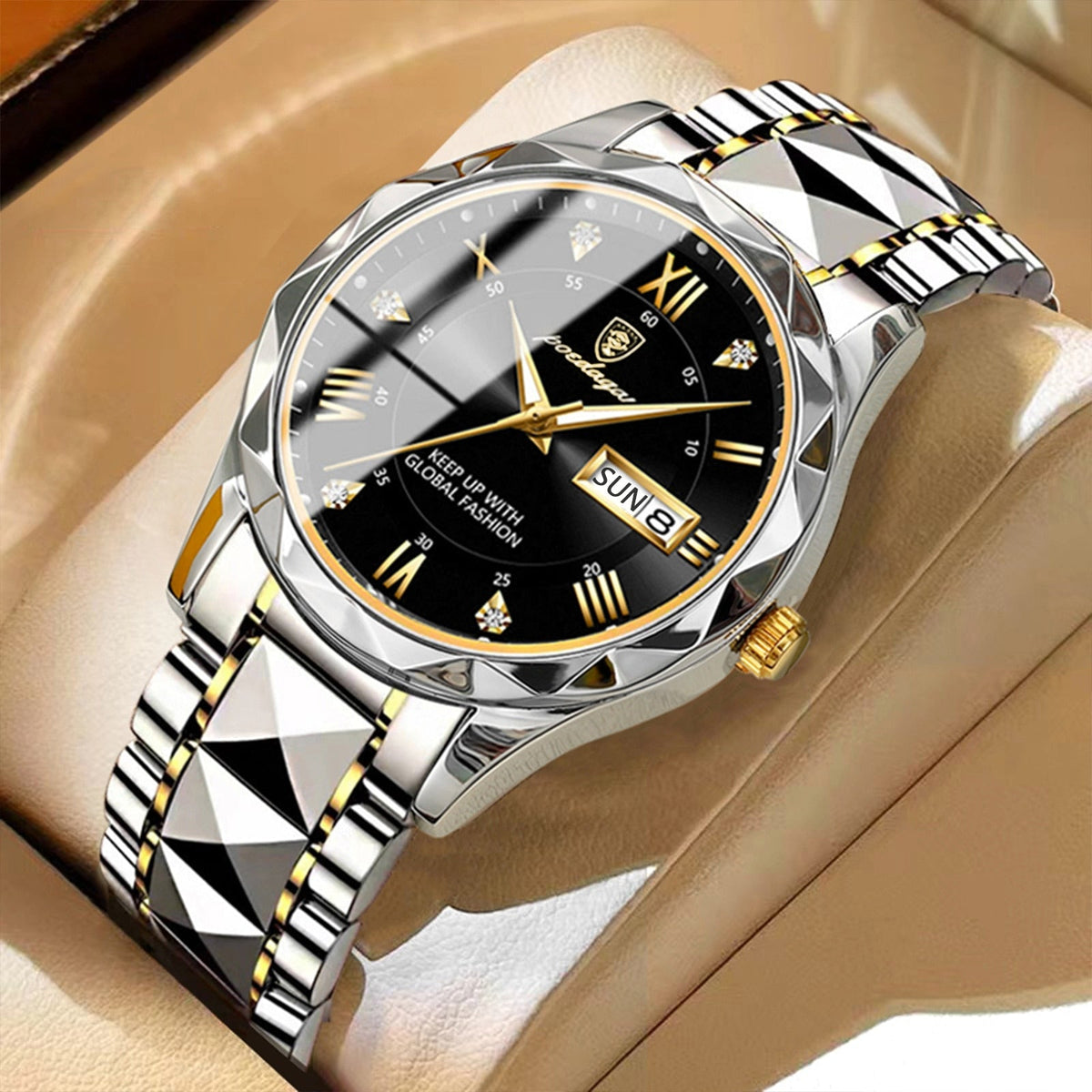 Montre Homme Acier Inoxydable Cadran Lumineux