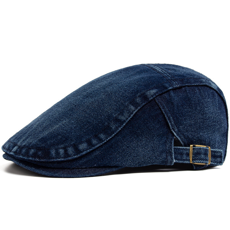Casquette Plate Denim Délavé Homme