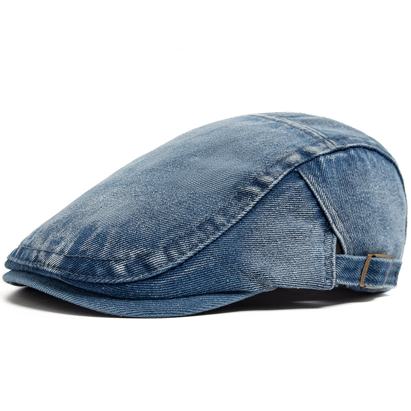 Casquette Plate Denim Délavé Homme