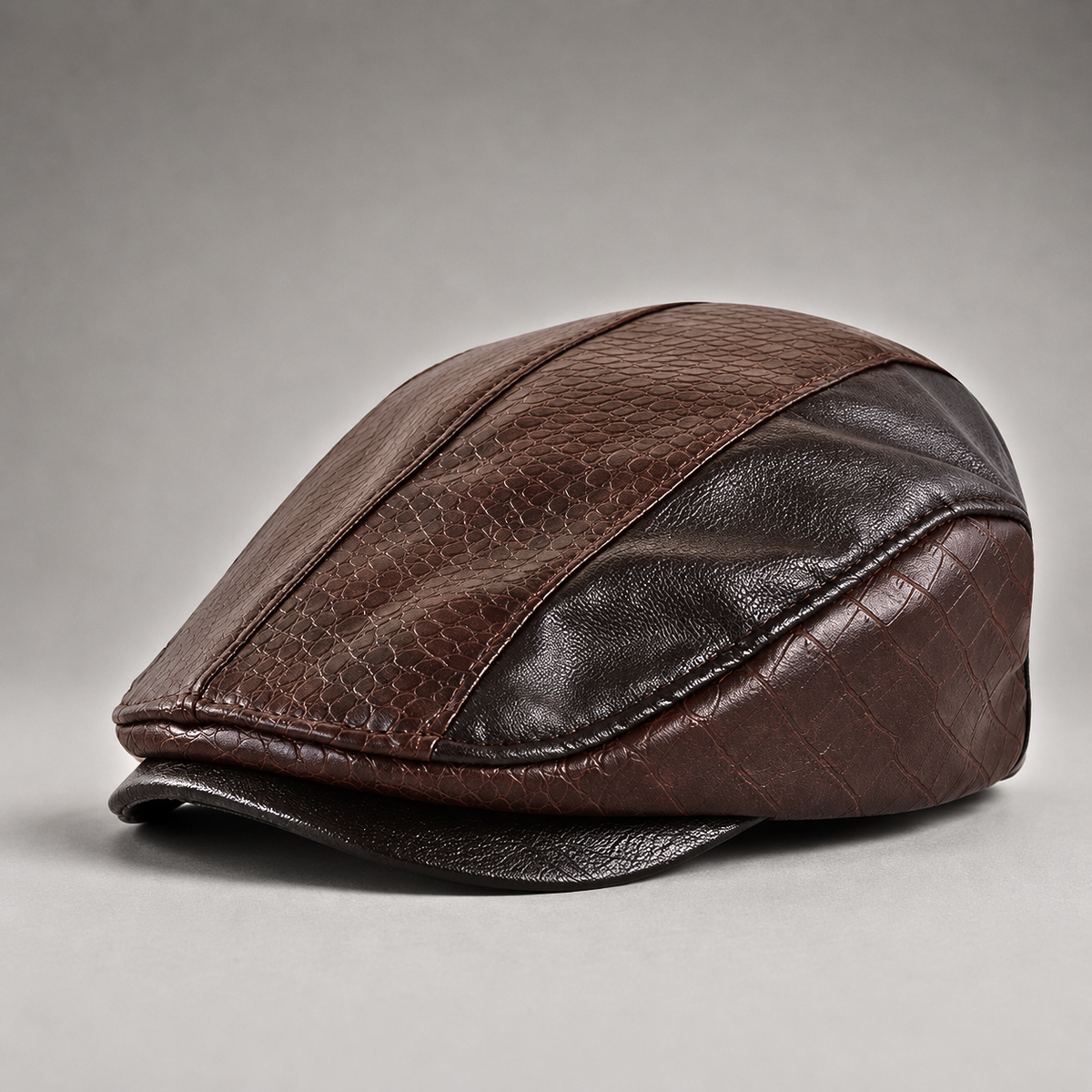 CASQUETTE À EMPIÈCEMENTS CROCODILE POUR HOMMES