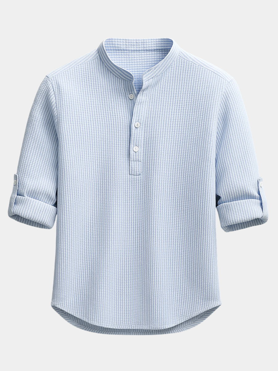 CHEMISE EN COTON ET LIN POUR HOMME