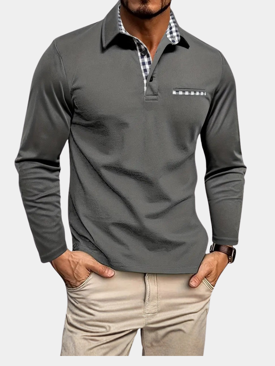 POLO À MANCHES LONGUES POUR HOMME