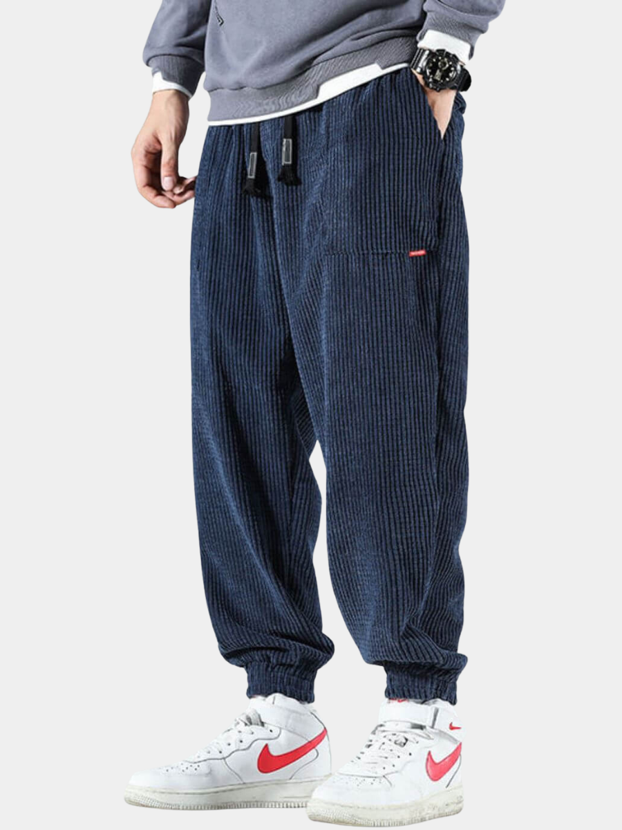 PANTALON DE JOGGING EN VELOURS CÔTELÉ POUR HOMME