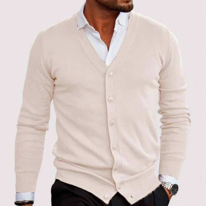 Men's Knitted V-Neck Cardigan