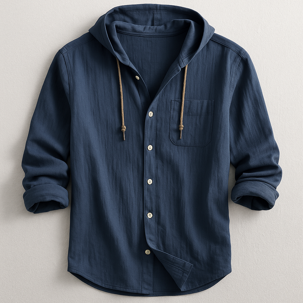 CHEMISE À CAPUCHE BOUTONNÉE POUR HOMME