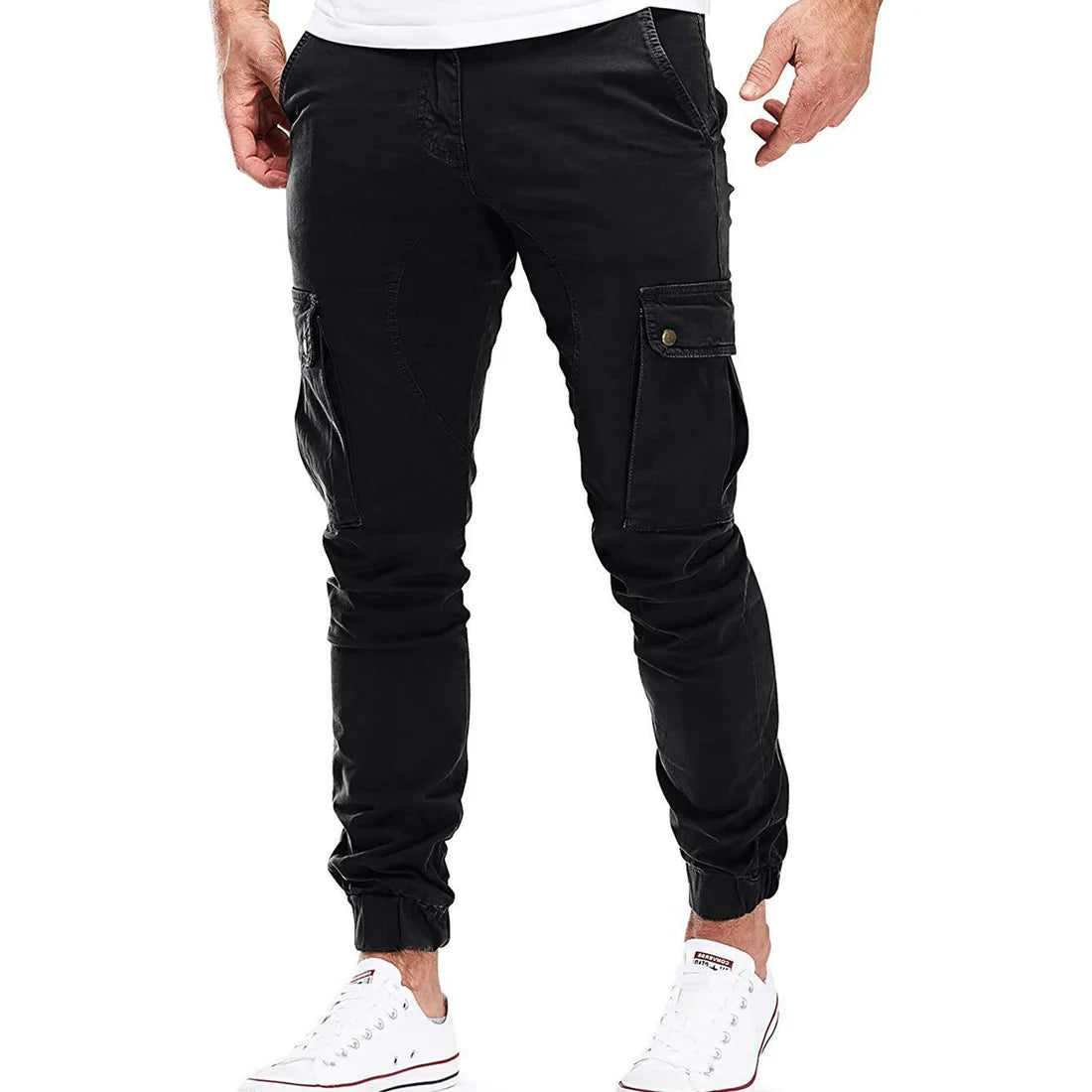Pantalon Cargo Slim Homme, Coupe Ajustée