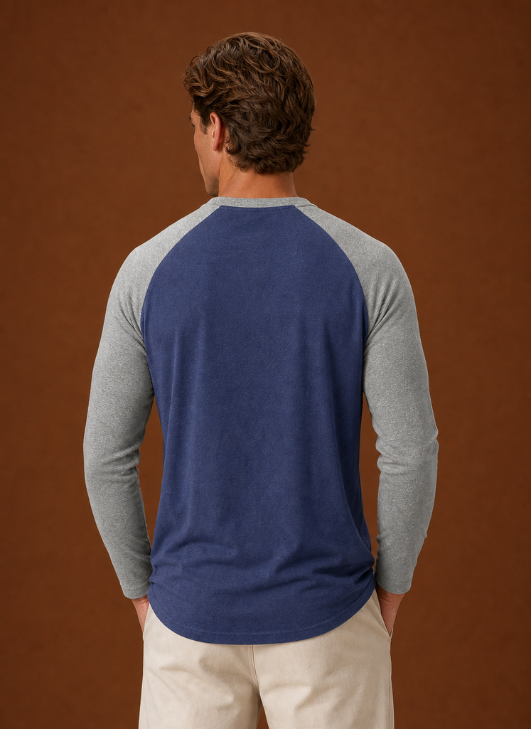 Men's Henley Shirt - Button-Placket Pullover