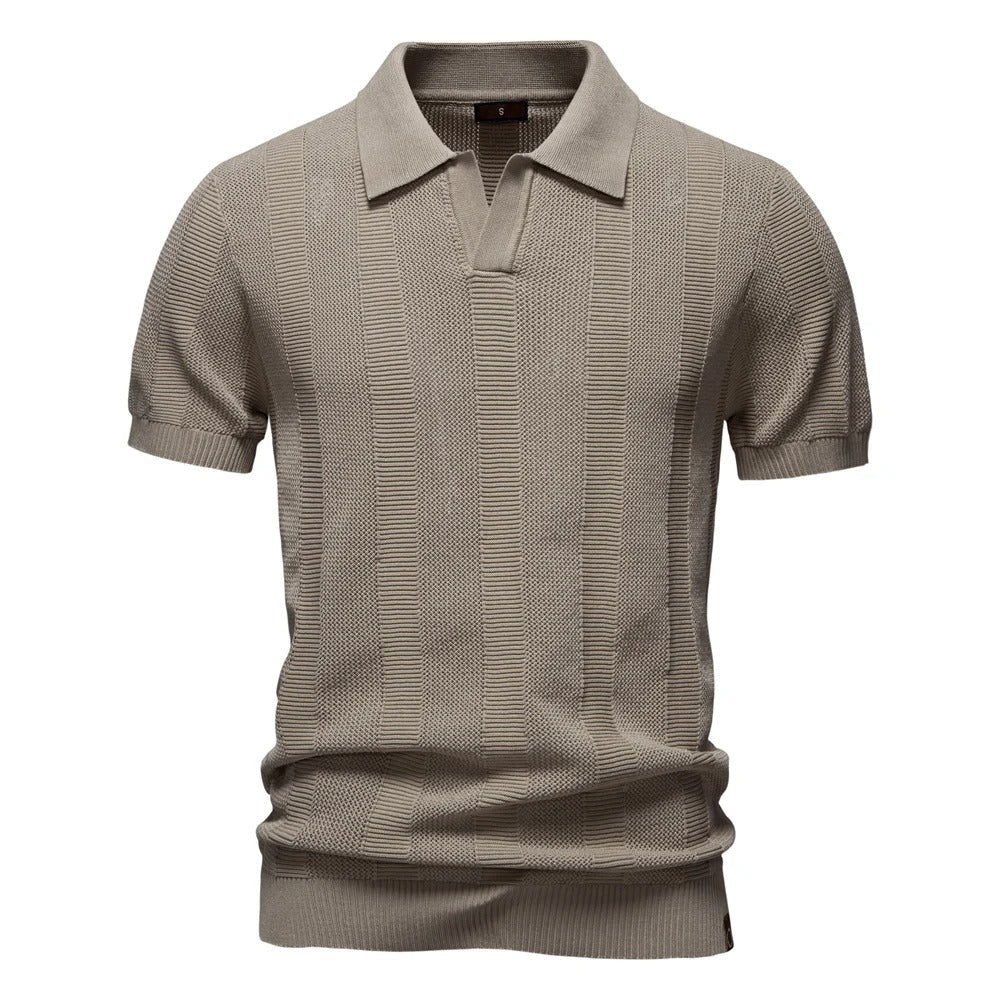 Herenpullover met lange mouwen en verticaal patroon