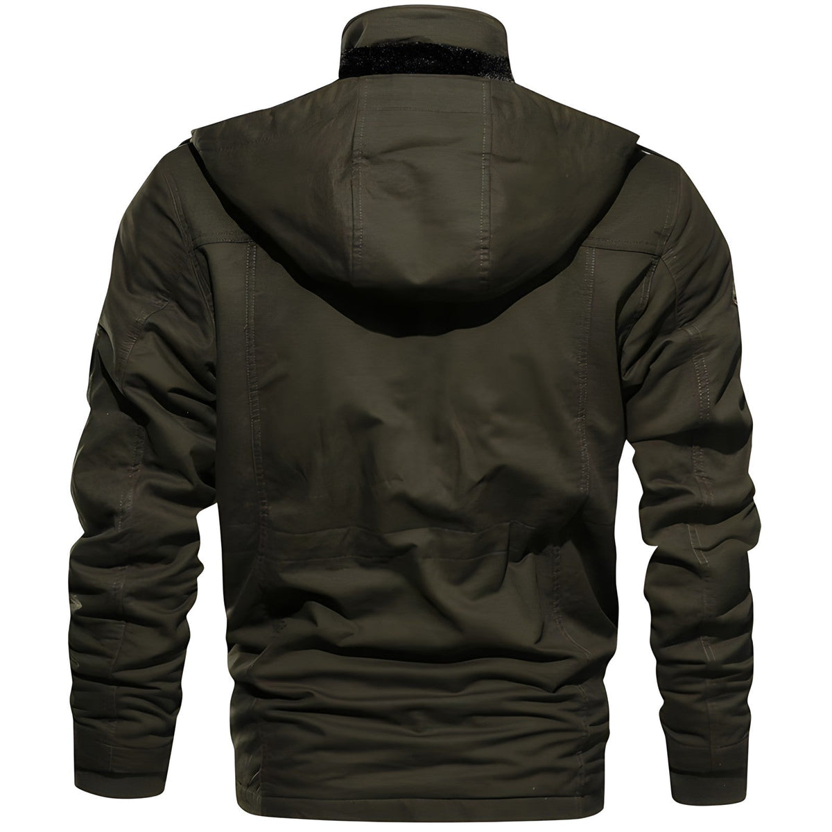 Veste Multipoches Homme Capuche Doublée Polaire