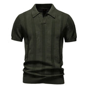 Herenpullover met lange mouwen en verticaal patroon