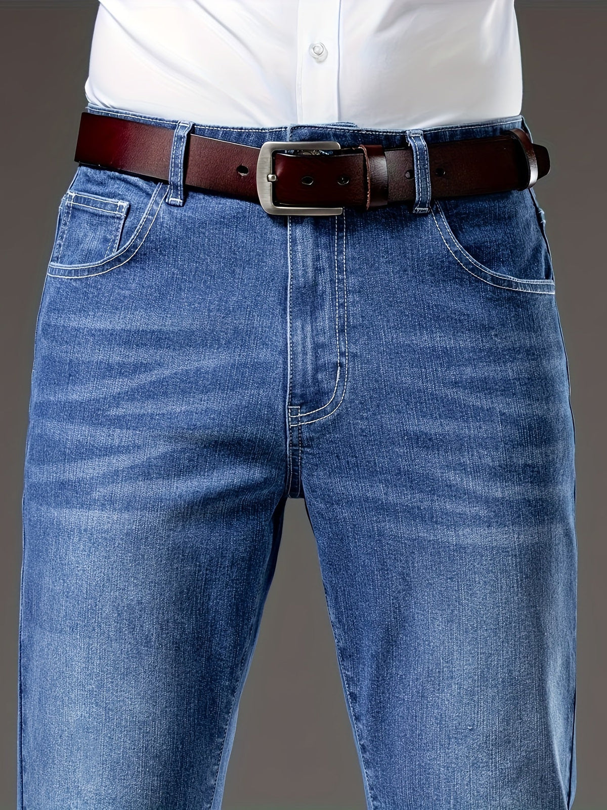 PANTALON EN DENIM DÉLAVÉ POUR HOMMES