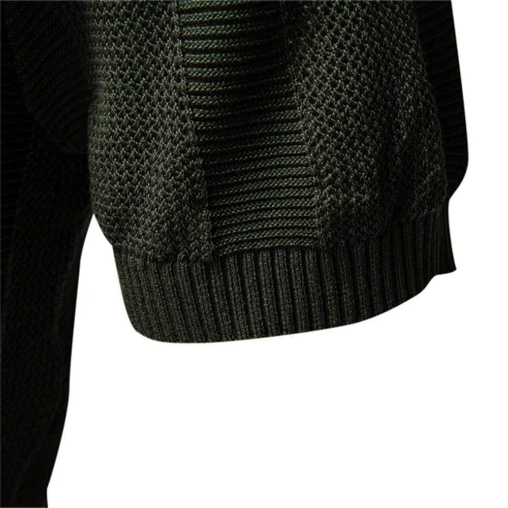 Herenpullover met lange mouwen en verticaal patroon