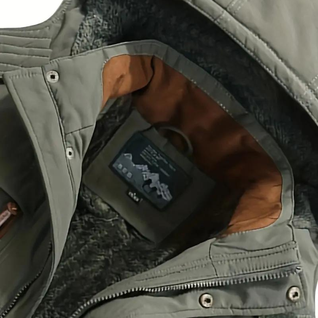 Gevoerde outdoorjas voor heren | Waterdicht en winddicht