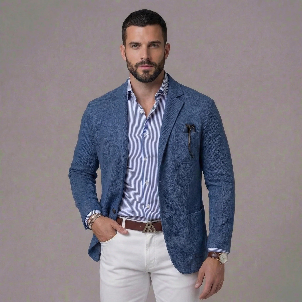 Grant | Linen-Blend Tailored Blazer Jacket for Men