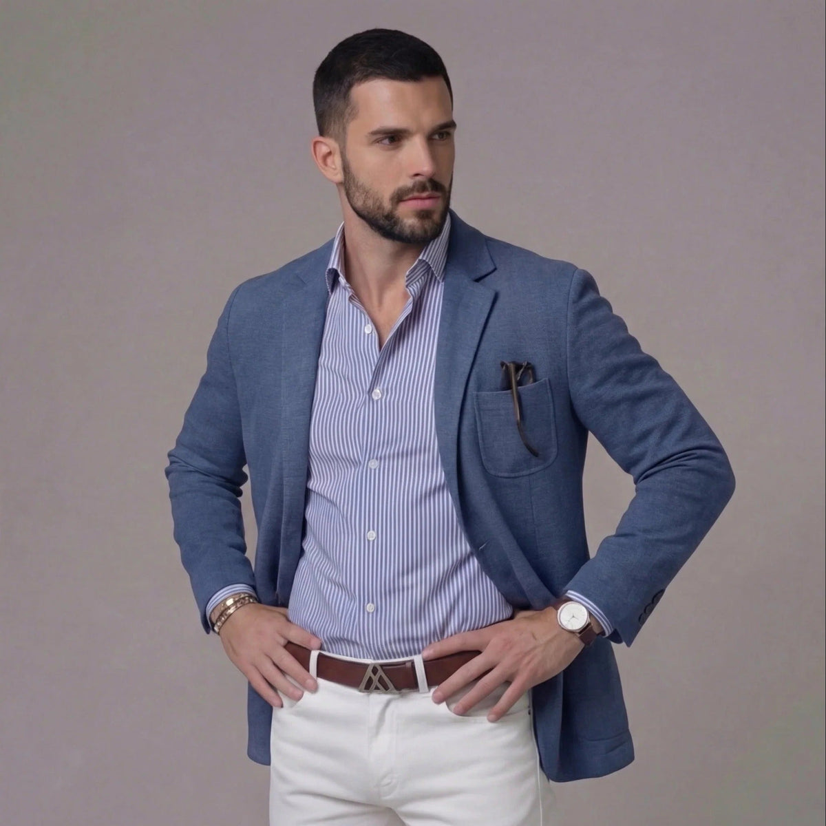 Grant | Linen-Blend Tailored Blazer Jacket for Men