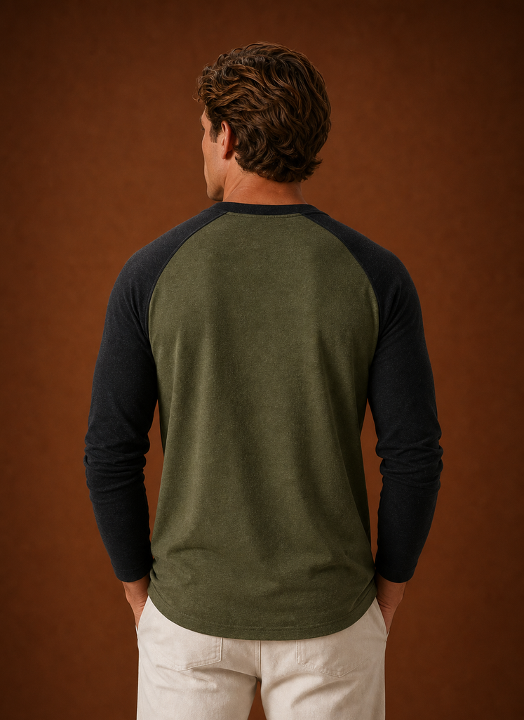 Men's Henley Shirt - Button-Placket Pullover