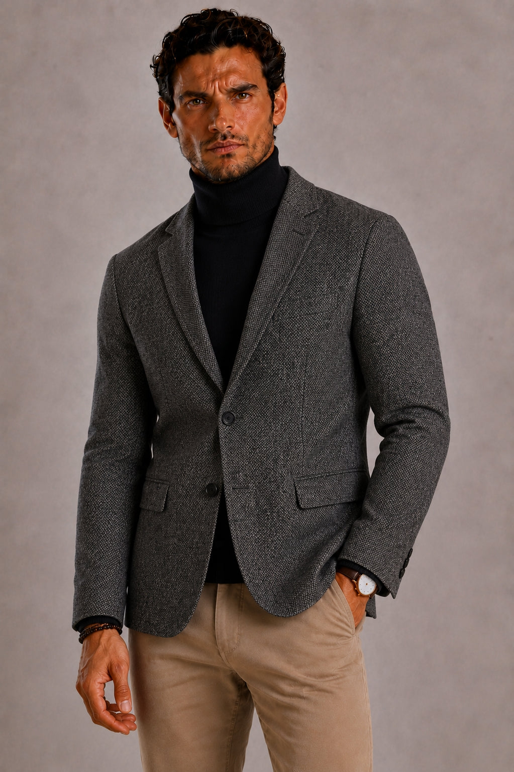 Blazer Homme Slim Fit Tissu Texturé