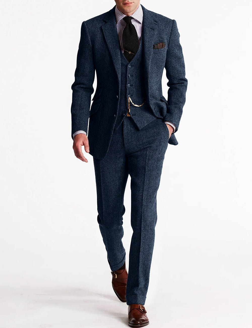 Heren Driedelig Pak - Formele Blazer Set