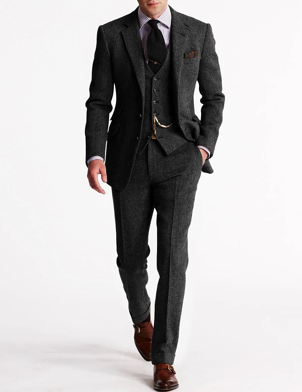 Heren Driedelig Pak - Formele Blazer Set