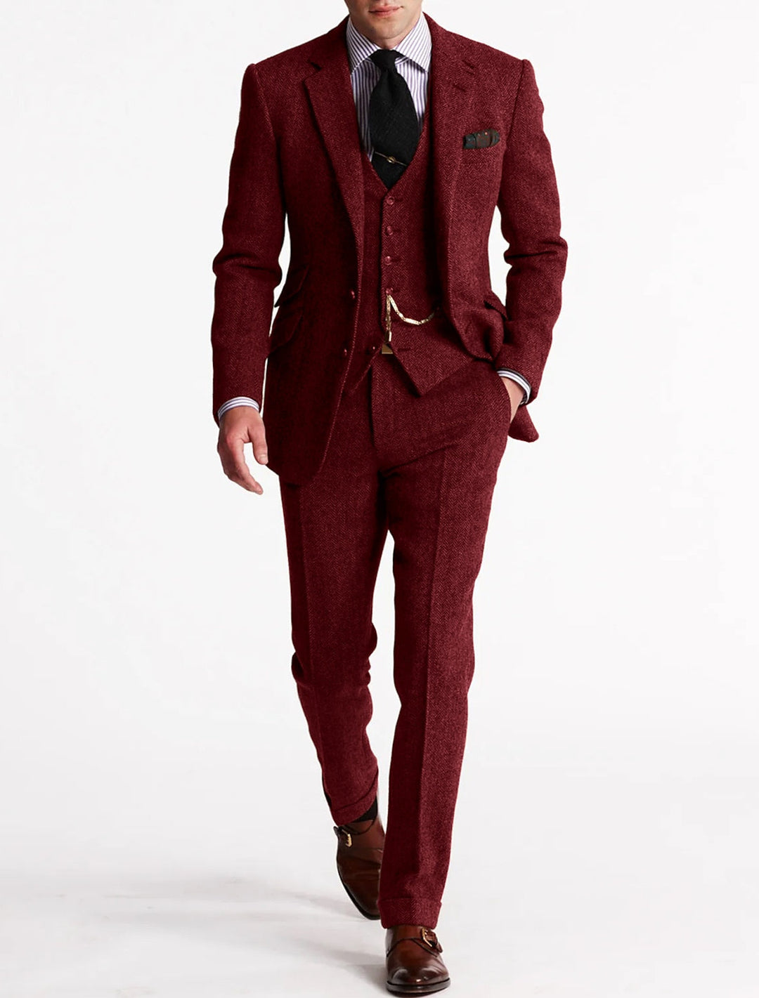 Heren Driedelig Pak - Formele Blazer Set