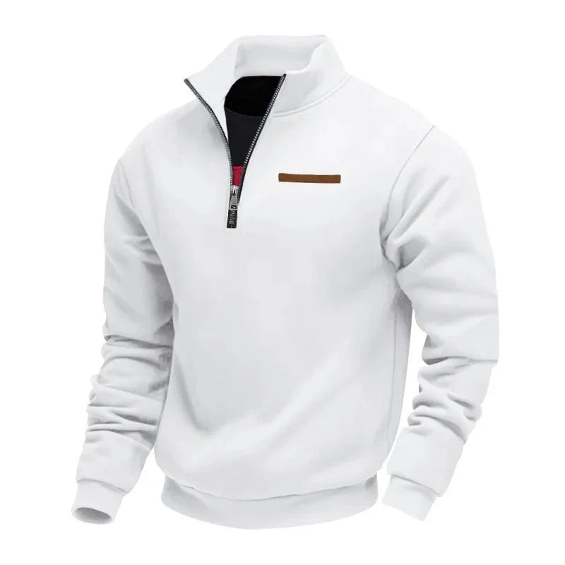 Heren Fleece Sweater – Regular Fit – Half-Zip Kraag