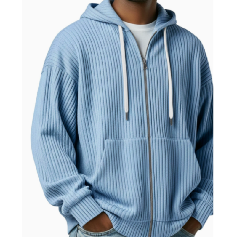 Heren Gebreide Cardigan met Capuchon - Casual Comfort