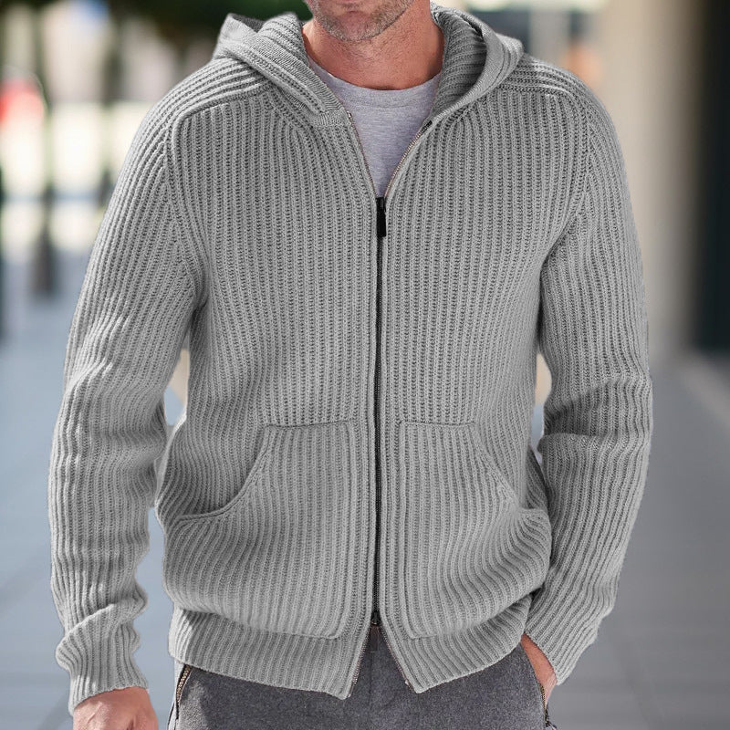 Heren Gebreide Cardigan met Capuchon - Casual Comfort