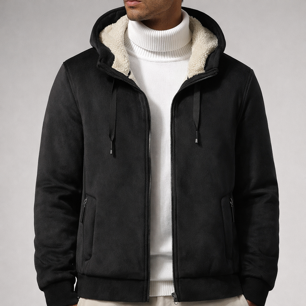 Veste à Capuche Homme Doublure Sherpa