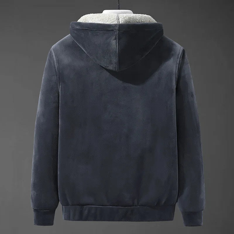 Heren jack met capuchon en sherpa-voering