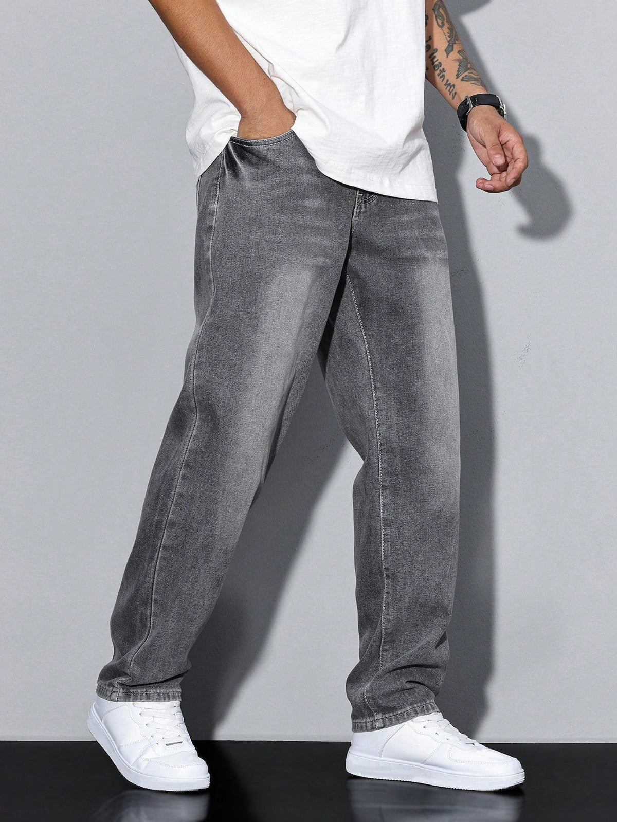 Jean Homme Baggy Coupe Ample Streetwear
