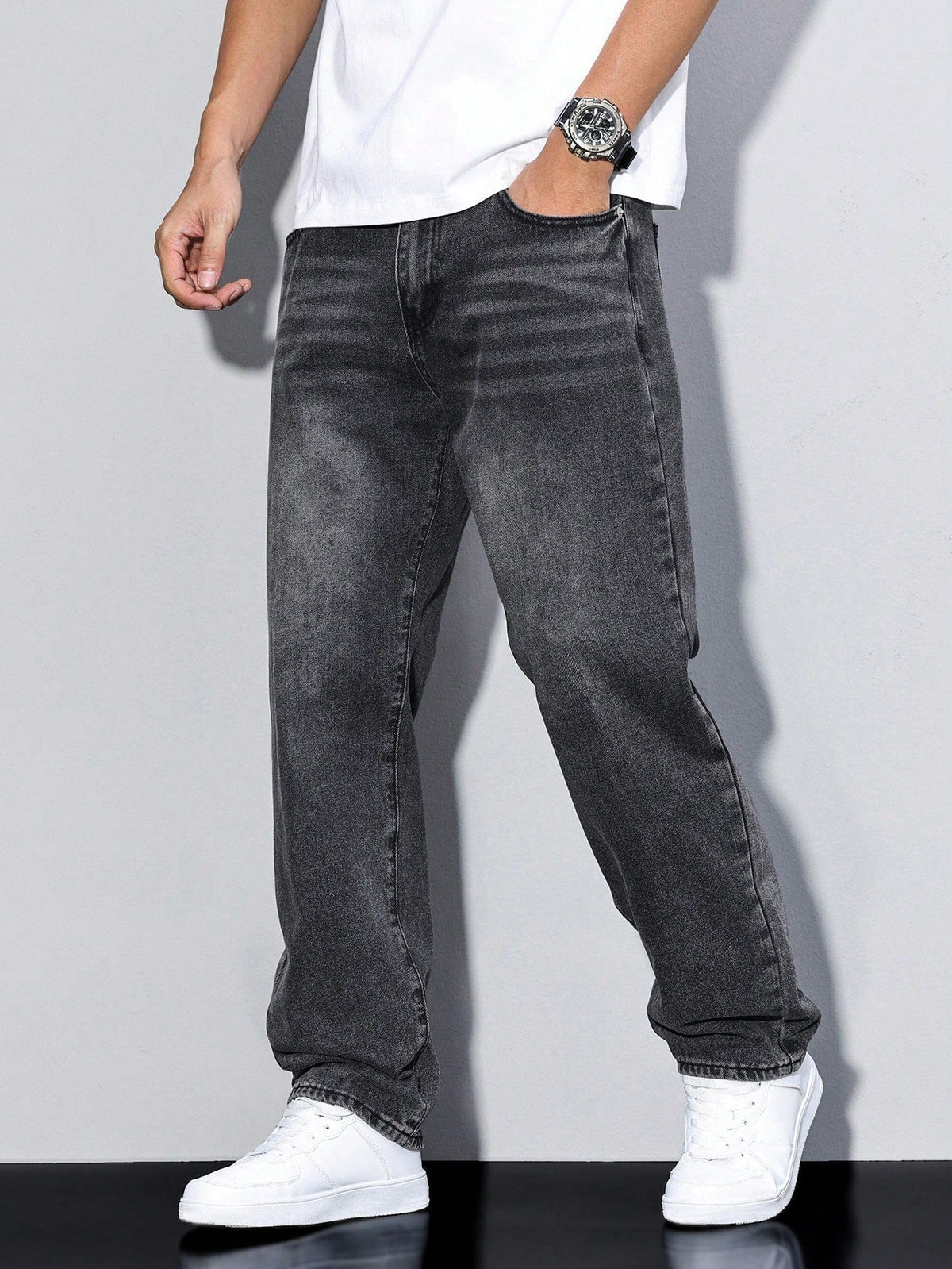 Jean Homme Baggy Coupe Ample Streetwear