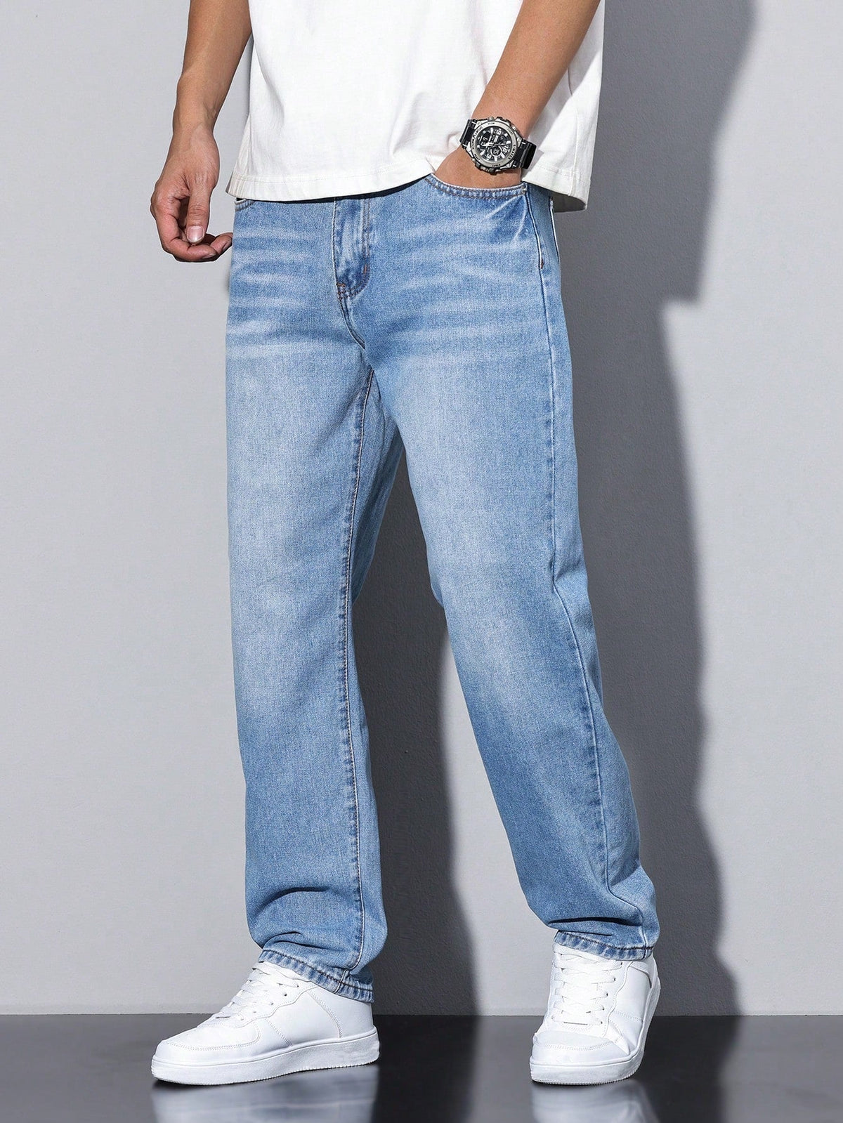 Jean Homme Baggy Coupe Ample Streetwear