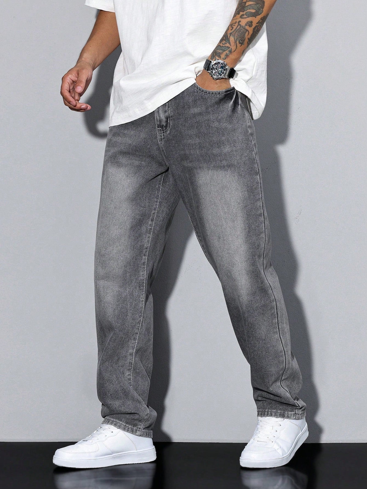 Jean Homme Baggy Coupe Ample Streetwear