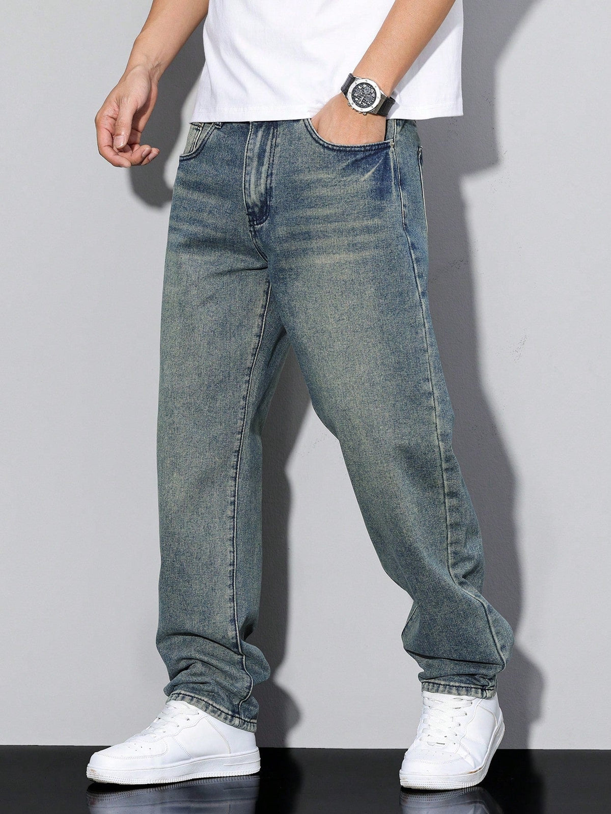Jean Homme Baggy Coupe Ample Streetwear