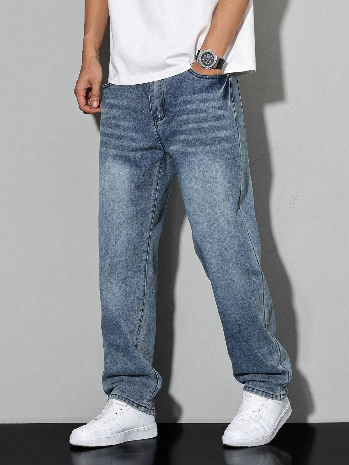 Jean Homme Baggy Coupe Ample Streetwear
