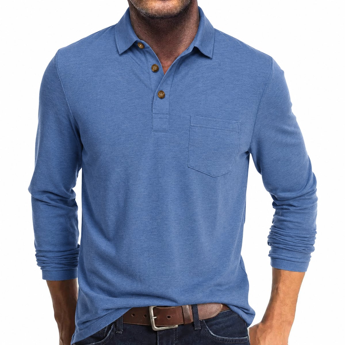 Heren Longsleeve Polo met Polokraag