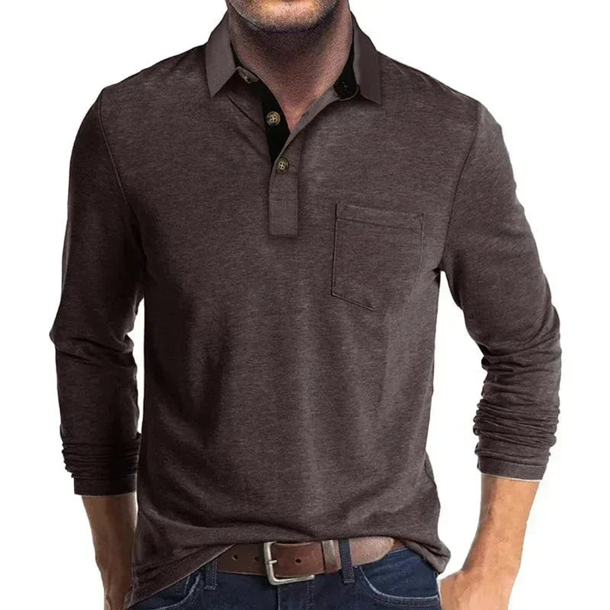 Heren Longsleeve Polo met Polokraag