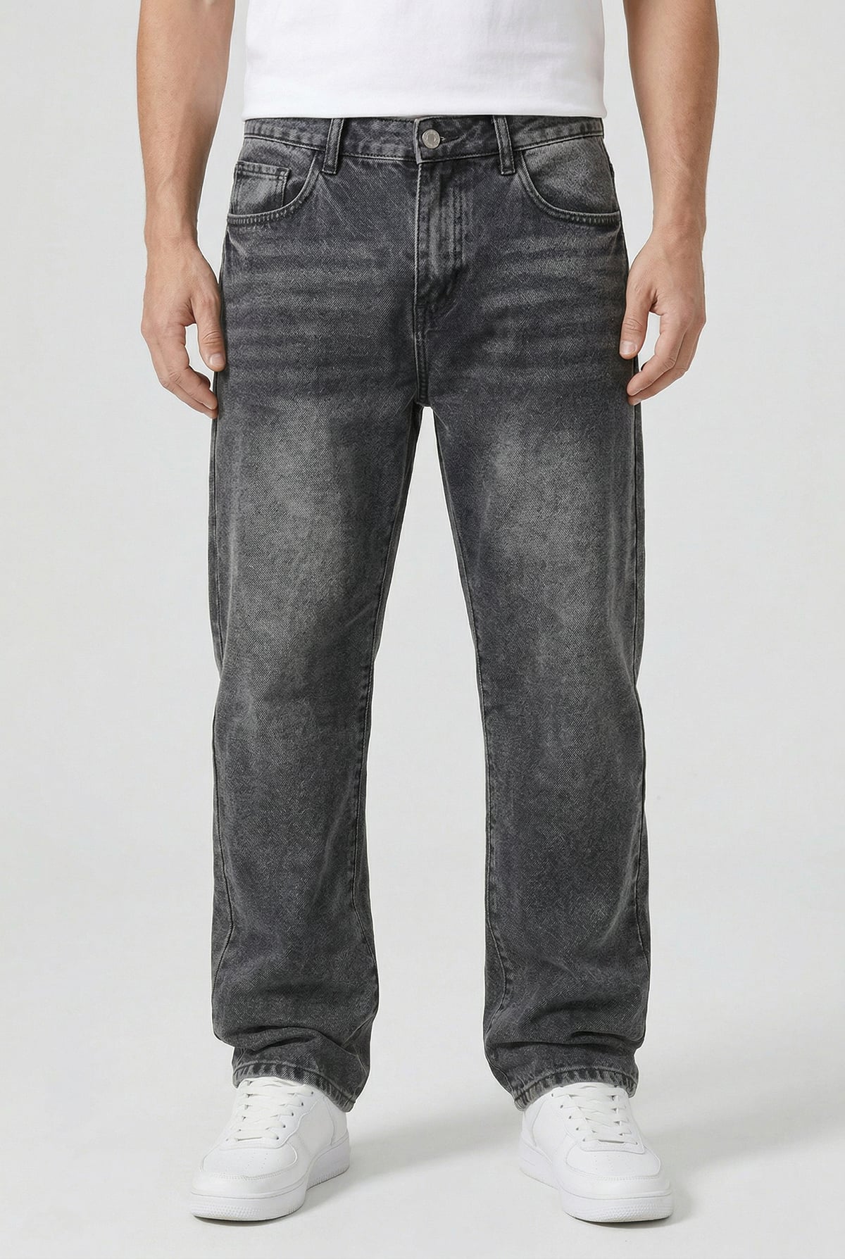 Heren Loose Fit Straight Leg Broek