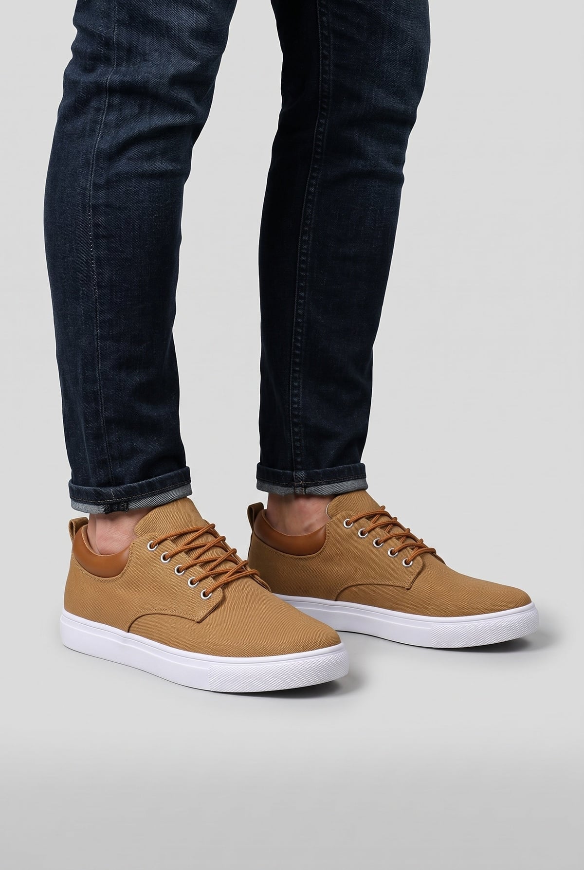 Heren Low-top Sneakers met Witte Zool