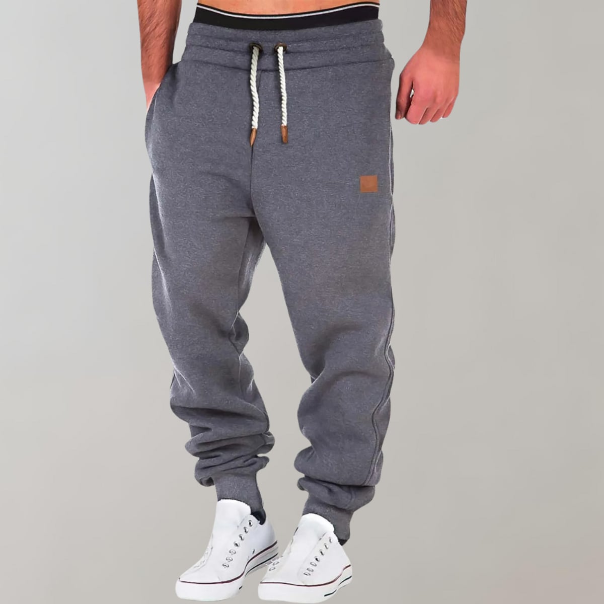 Heren Relaxed Fit Joggingbroek met Tunnelkoord
