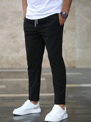 Heren Slim Fit Broek met Elastische Band