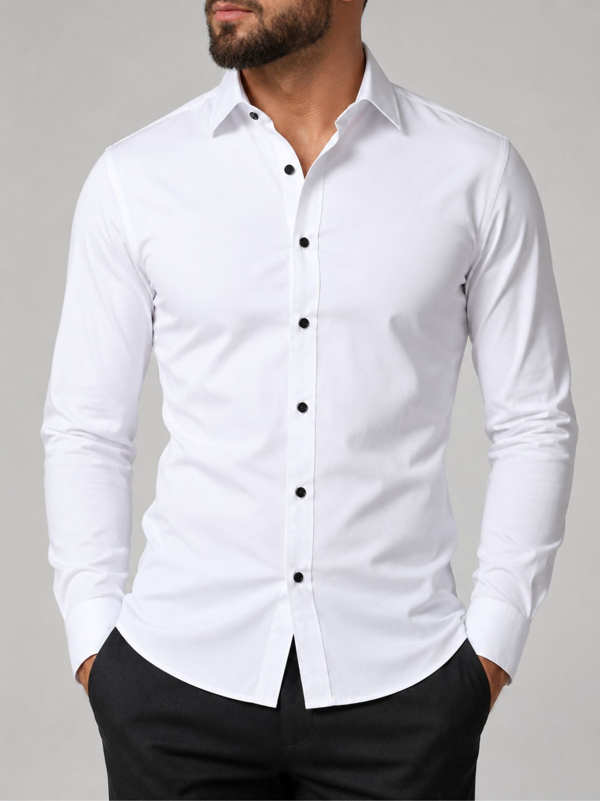 Chemise Stretch Homme Blanche Coupe Slim