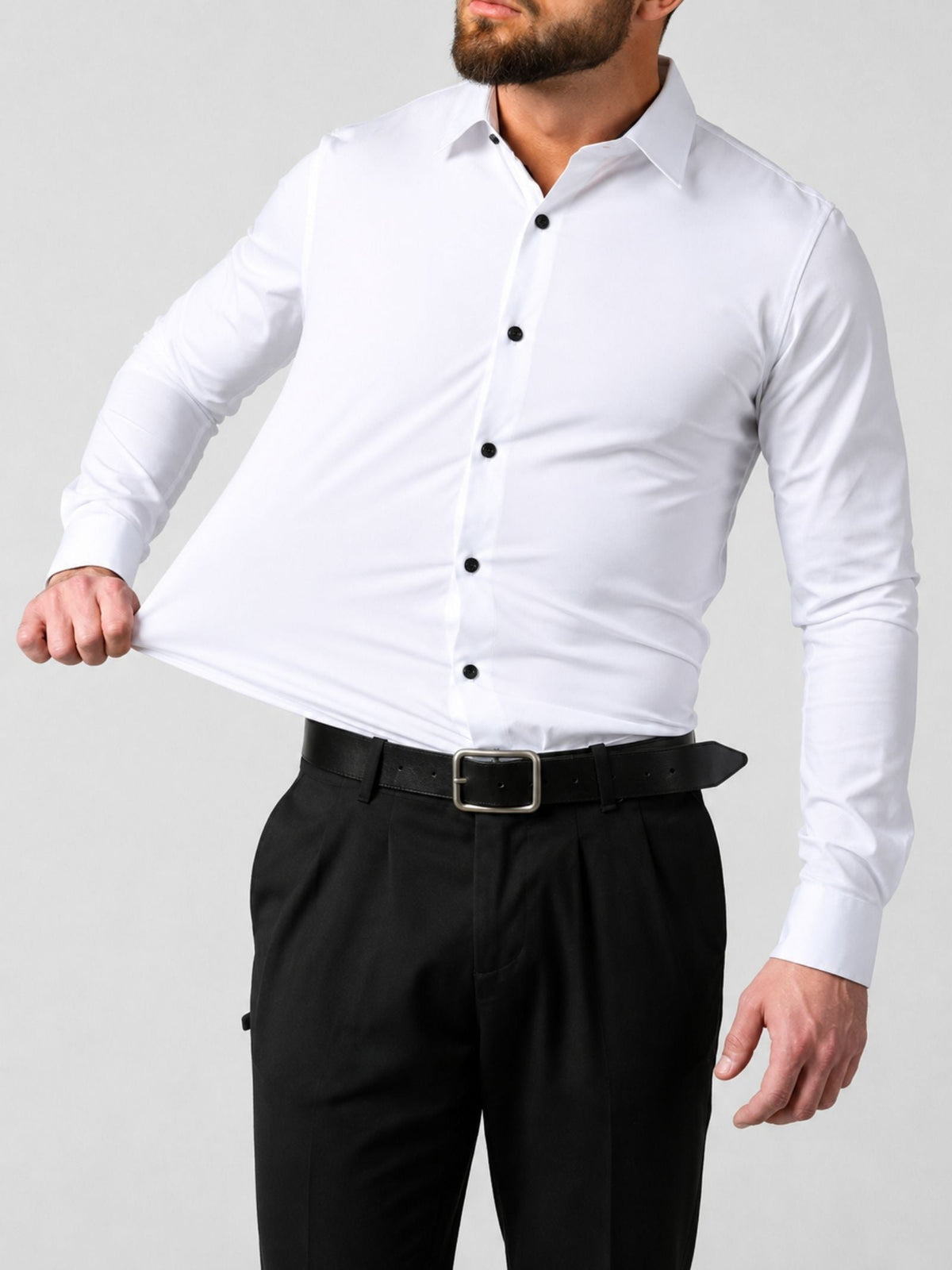 Chemise Stretch Homme Blanche Coupe Slim