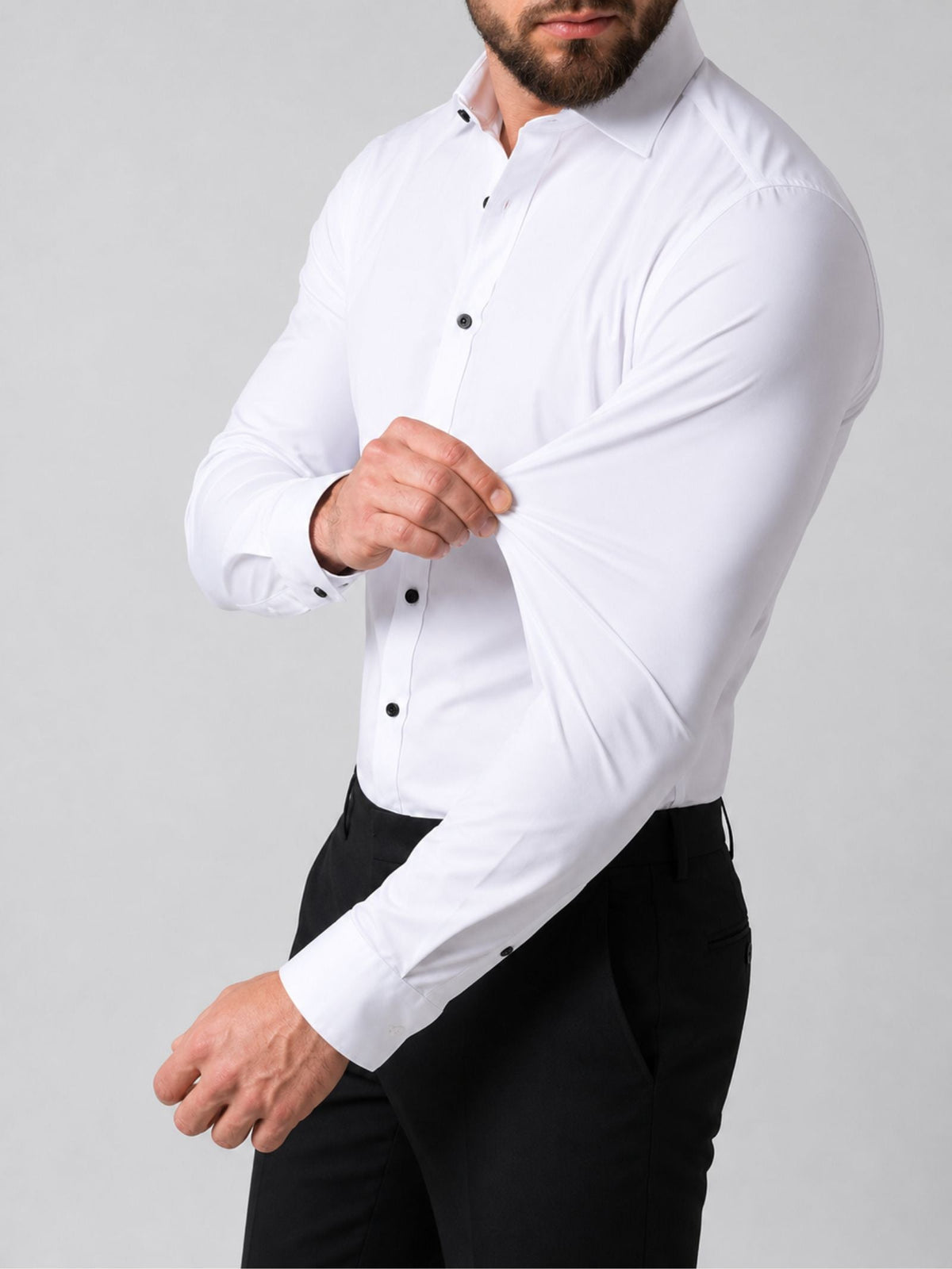 Chemise Stretch Homme Blanche Coupe Slim